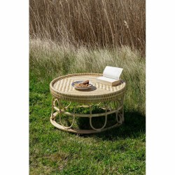 Table d'appoint DKD Home Decor Naturel Bois Bambou 70 x 70 x 36 cm