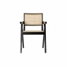 Chaise à Accoudoirs DKD Home Decor Noir Naturel Rotin Bois 56,5 x 60 x 86 cm