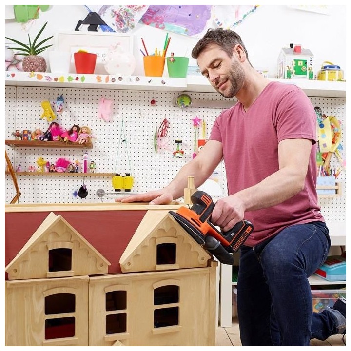 Ponceuse de détail sans-fil 18V BLACK+DECKER (Livrée sans batterie)