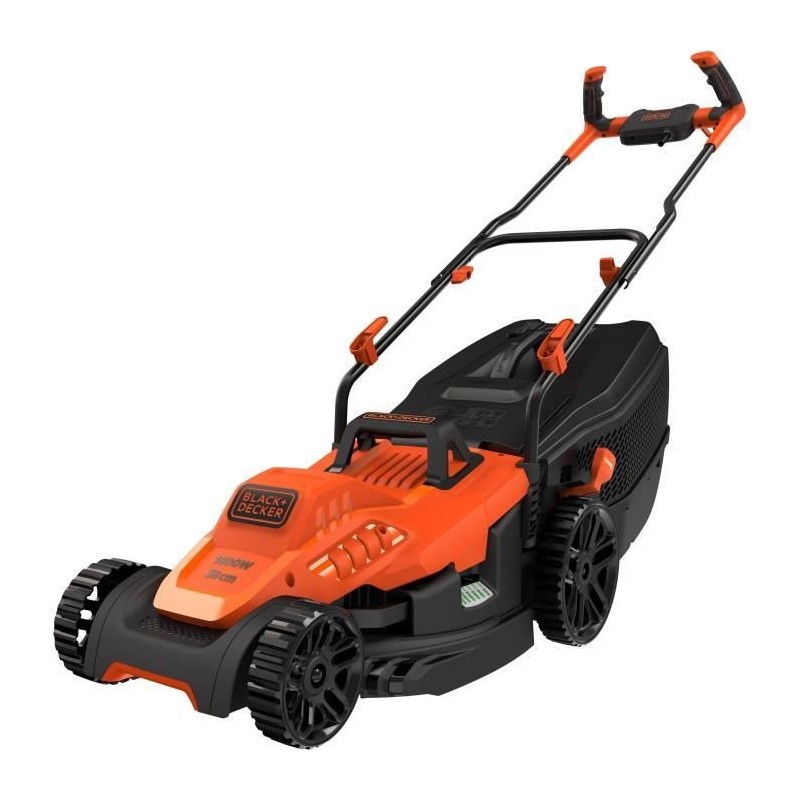 Tondeuse électrique 1600W 38cm de coupe BLACK+DECKER BEMW471BH - 4 réglages de hauteur de coupe