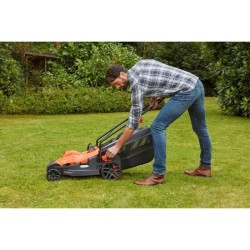 Tondeuse électrique 1600W 38cm de coupe BLACK+DECKER BEMW471BH - 4 réglages de hauteur de coupe