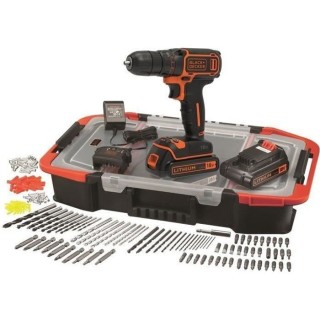 Perceuse-Visseuse sans-fil 18V BLACK+DECKER (2 Batteries 1,5 Ah + char