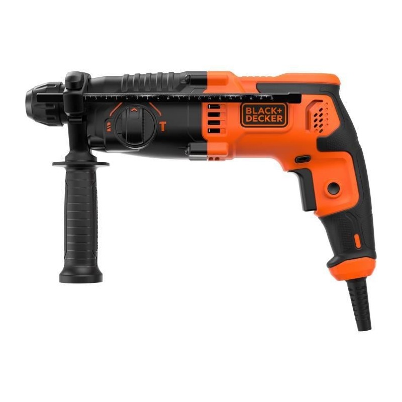 Perforateur Filaire 650W BLACK+DECKER - Perçage simple et Burinage 1,6J (Livrée avec un mandrin SDS+) - BEHS01-QS