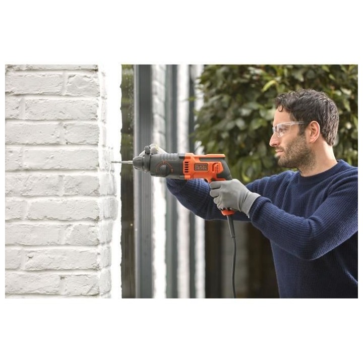Perforateur Filaire 650W BLACK+DECKER - Perçage simple et Burinage 1,