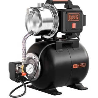 BLACK + DECKER - Pompe Auto-Amorçante 1100 W avec cuve Aspirateur - a