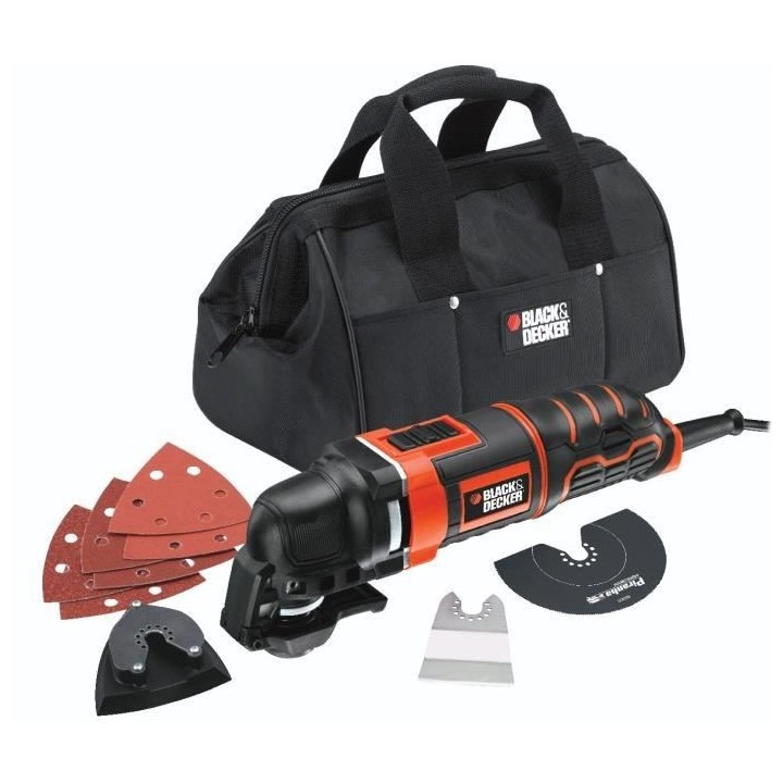 Outil Oscillatoire 280W BLACK+DECKER (Livré avec 9 accessoires) - MT2