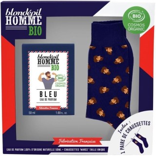BLONDEPIL HOMME Coffret Bio Cosmos Eau de parfum Bleu + Paire de chaus