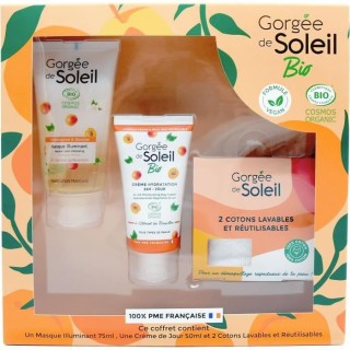 GORGEE DE SOLEIL Coffret Bio Masque Illuminant + Creme de jour + 2 Car