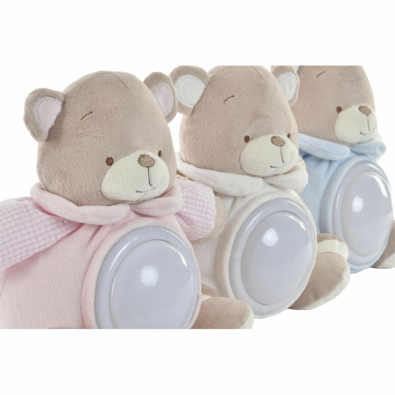 Jouet Peluche DKD Home Decor BE-184630 Beige Bleu ciel Rose clair Enfant Ours 19 x 11 x 22 cm (3 Pièces)