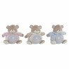 Jouet Peluche DKD Home Decor BE-184630 Beige Bleu ciel Rose clair Enfant Ours 19 x 11 x 22 cm (3 Pièces)