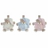 Ours en peluche DKD Home Decor Beige Bleu ciel Rose clair Musical Enfant Ours 13 x 12 x 20 cm (3 Pièces)