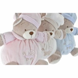 Ours en peluche DKD Home Decor Beige Bleu ciel Rose clair Musical Enfant Ours 13 x 12 x 20 cm (3 Pièces)