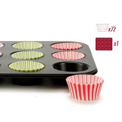 Moules à Muffins Multicouleur Plateau pour Four 7 x 7 x 3 cm 35 x 3 x 26,5 cm