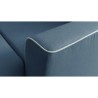 BOBOCHIC Canapé d'angle droit panoramique convertible - Tissu Bleu Navy - L 324 x P 215 x H 90 cm - MOLA