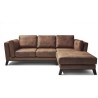 Canapé d'angle droit - 4 places - Tissu Marron clair - Contemporain - L 242 x P 170 x H 84 cm - SEATTLE