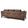 Canapé d'angle droit - 4 places - Tissu Marron clair - Contemporain - L 242 x P 170 x H 84 cm - SEATTLE