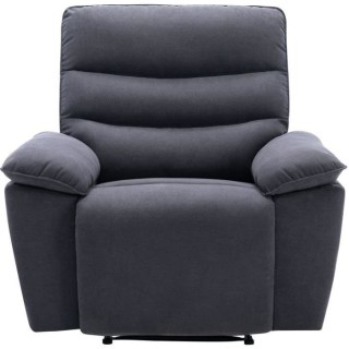 Fauteuil relax électrique - BLAKE - Tissu gris foncé - L 108 x P 96