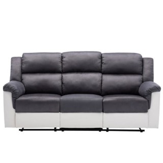 Canapé 3 places dont 2 places relax manuel + Porte-gobelet - Tissu Ma