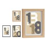 Porte photos mural Marron Clair 17 x 2,5 x 22,5 cm Naturel Bois MDF (1 uds)