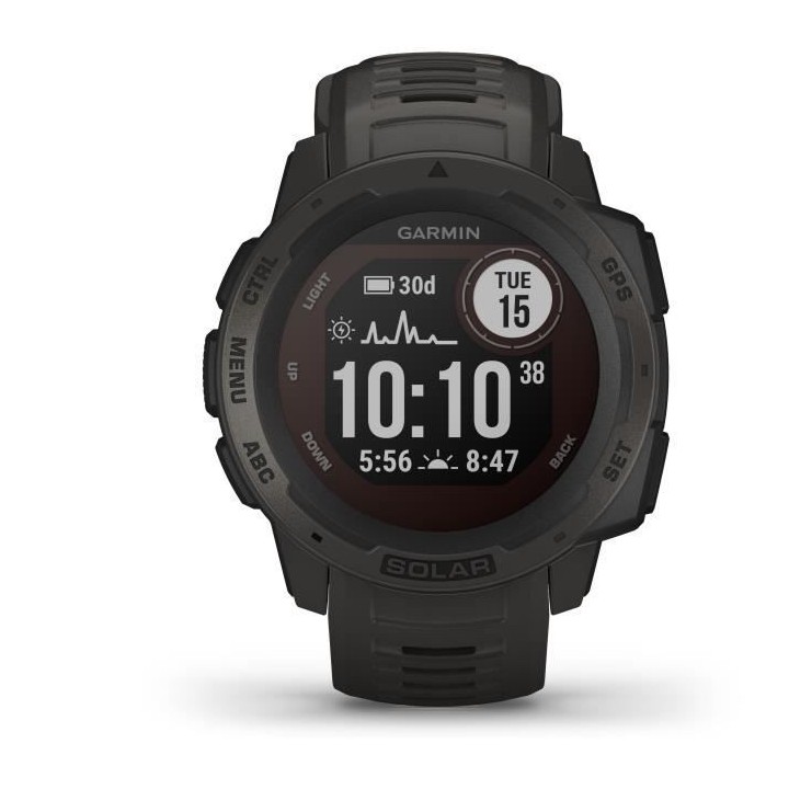 GARMIN Instinct Solar Montre connectée, Graphite