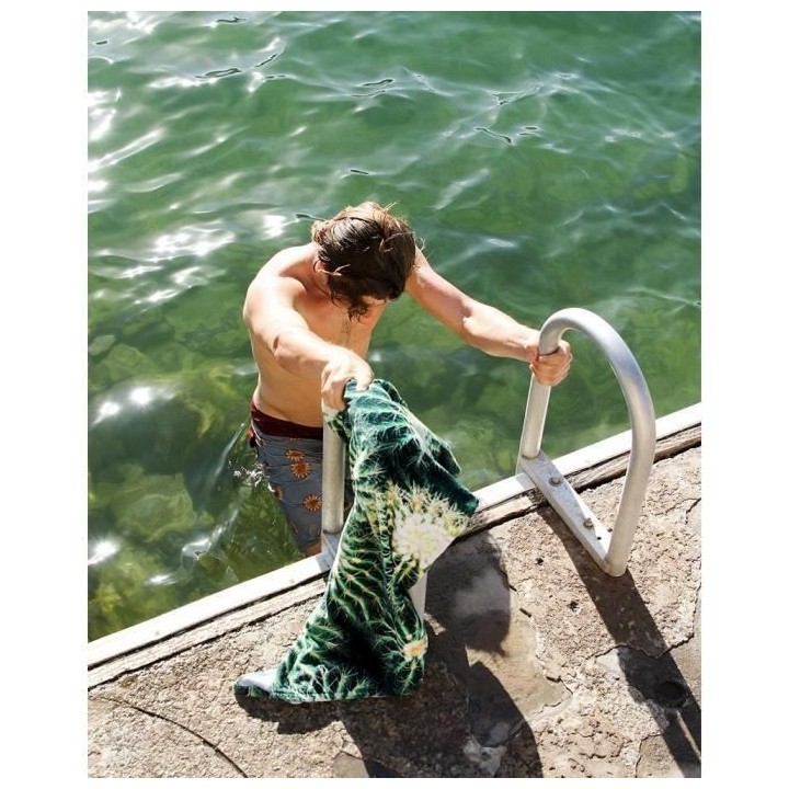 LEUS Serviette plage 148x84cm CACTI GREEN