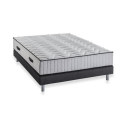 DEKO DREAM HOTEL SUPREME - Ensemble Matelas + Sommier 180 x 200 - Ressorts - 7 zones - Ferme - 27 cm