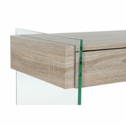 Table d'appoint DKD Home Decor Transparent Naturel Bois Verre Bois MDF 120 x 40 x 76 cm