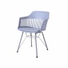 Chaise DKD Home Decor Gris clair Métal polypropylène Plastique 56 x 53 x 81 cm