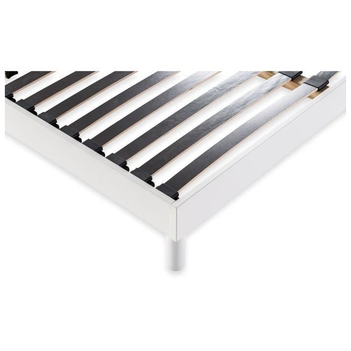 DEKO DREAM Sommier en kit 90x190 - Décor Blanc