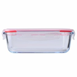 Boîte à lunch hermétique Benetton BE083 100 ml Rouge Blanc Verre Borosilicaté