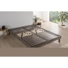 DEKO DREAM Sommier en kit 140x190 - Décor chene et gris