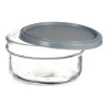 Panier-repas rond avec couvercle Gris 4,15 L Transparent Plastique verre 12 x 6 x 12 cm 415 ml