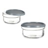 Panier-repas rond avec couvercle Gris 4,15 L Transparent Plastique verre 12 x 6 x 12 cm 415 ml