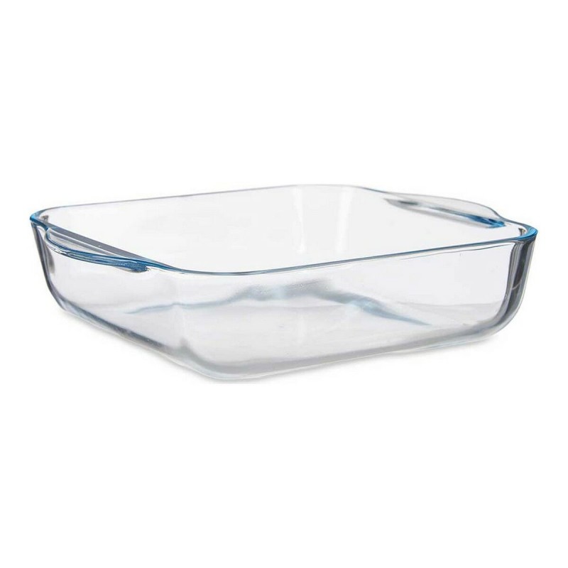 Plat de Four Transparent Verre Borosilicaté (21,5 x 6 x 25,5 cm)