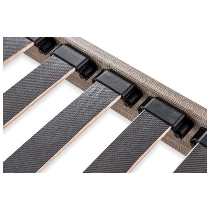 DEKO DREAM Sommier en kit 160x200 - Décor chene et gris