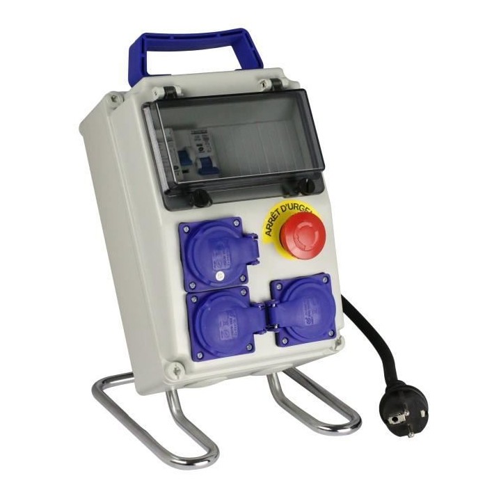 Coffret électrique ZENITECH pré-équipé 8 modules de chantier IP54