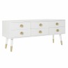 Meubles de télévision DKD Home Decor Blanc Doré Sapin Bois MDF 120 x 42 x 54 cm