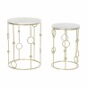 Set de 2 Tables Gigognes DKD Home Decor Doré Métal Blanc Marbre (40,5 x 40,5 x 55 cm) (2 pcs)