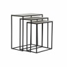 Set de 3 Tables Gigognes DKD Home Decor Argenté Noir Métal Aluminium Moderne (50,5 x 28,5 x 59 cm) (1) (3 pcs) (3 Unités)