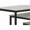 Set de 3 Tables Gigognes DKD Home Decor Argenté Noir Métal Aluminium Moderne (50,5 x 28,5 x 59 cm) (1) (3 pcs) (3 Unités)