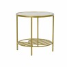 Table d'appoint DKD Home Decor Verre Doré Fer (49,5 x 49,5 x 49,5 cm)