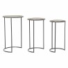 Set de 3 Tables Gigognes DKD Home Decor Noir Naturel Métal Sapin 40 x 40 x 66 cm