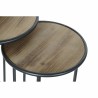 Set de 3 Tables Gigognes DKD Home Decor Noir Naturel Métal Sapin 40 x 40 x 66 cm