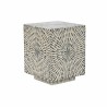 Table d'appoint DKD Home Decor Gris Beige Nacre noire Moderne (35 x 35 x 45 cm)