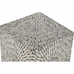 Table d'appoint DKD Home Decor Gris Beige Nacre noire Moderne (35 x 35 x 45 cm)