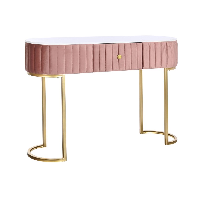 Console DKD Home Decor Rose Doré Métal Marbre 120 x 35 x 80 cm