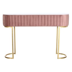 Console DKD Home Decor Rose Doré Métal Marbre 120 x 35 x 80 cm