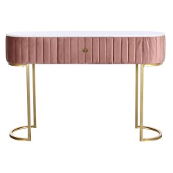 Console DKD Home Decor Rose Doré Métal Marbre 120 x 35 x 80 cm