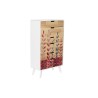 Commode DKD Home Decor Scandi Naturel Bois d'hévéa Blanc Bordeaux Bois MDF 60 x 30 x 108 cm