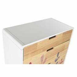 Commode DKD Home Decor Scandi Naturel Bois d'hévéa Blanc Bordeaux Bois MDF 60 x 30 x 108 cm